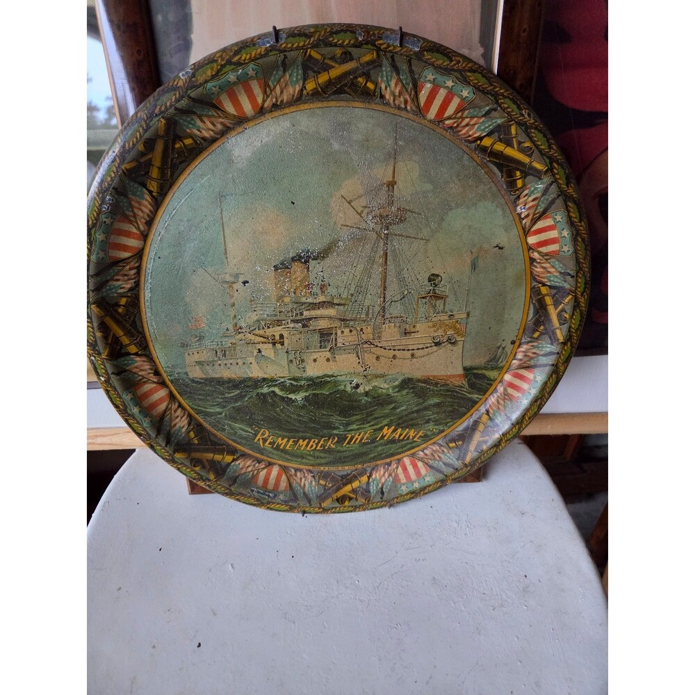 Remember the Maine Vintage Decorative Tray